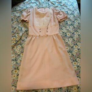 Elegant Pink Lace Kids Dress